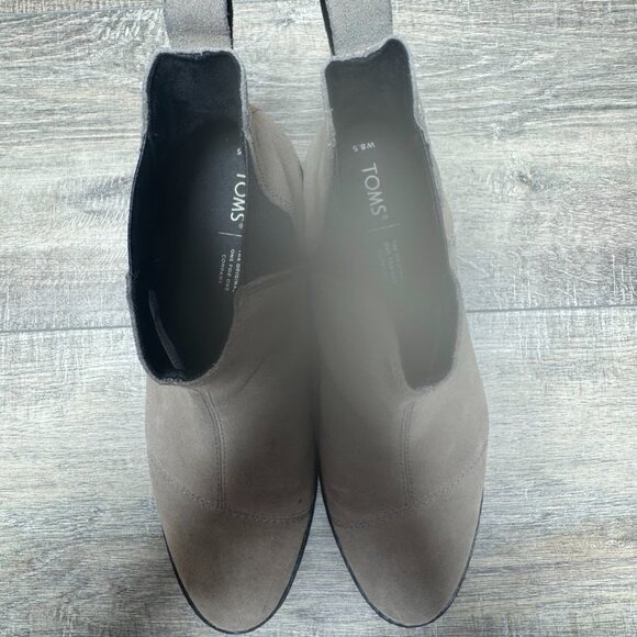 Toms Cleo Tan Suede Ankle Boots Women's Size 8.5 - Picture 2 of 7